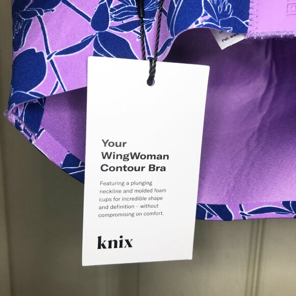 Knix Lavender and Navy Floral Bra - Picture 7 of 11